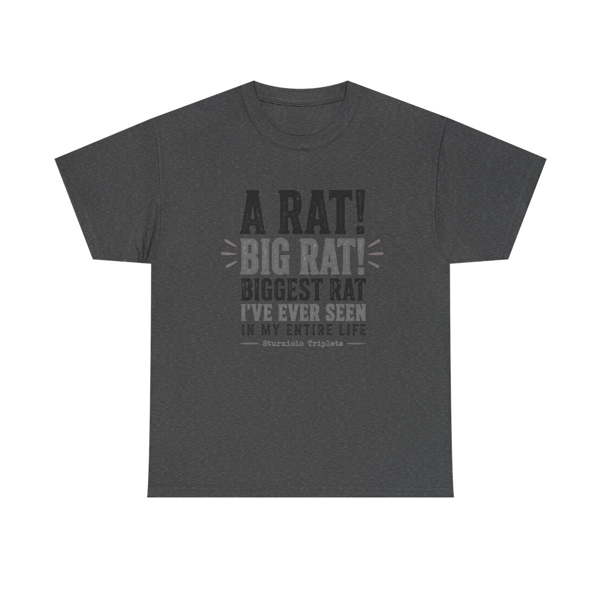 Sturniolo Triplets "A RAT! BIG RAT! BIGGEST RAT I" Unisex Tee - alternate angle 3, merchandise