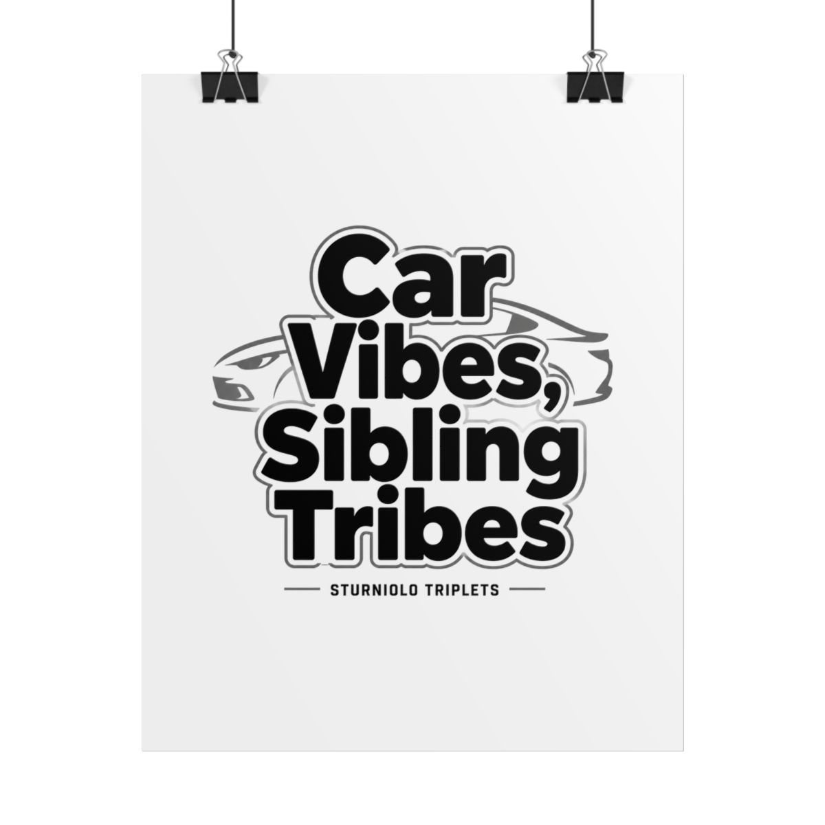 Sturniolo Triplets "Car Vibes, Sibling Tribes" Poster — official Sturniolo Triplets Posters & Wall Art