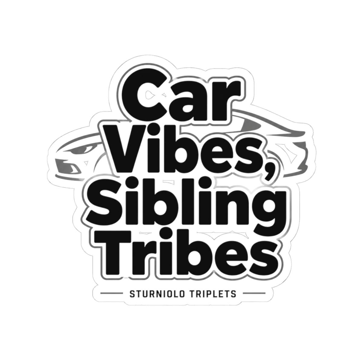Sturniolo Triplets "Car Vibes, Sibling Tribes" Sticker - Official Stickers merchandise