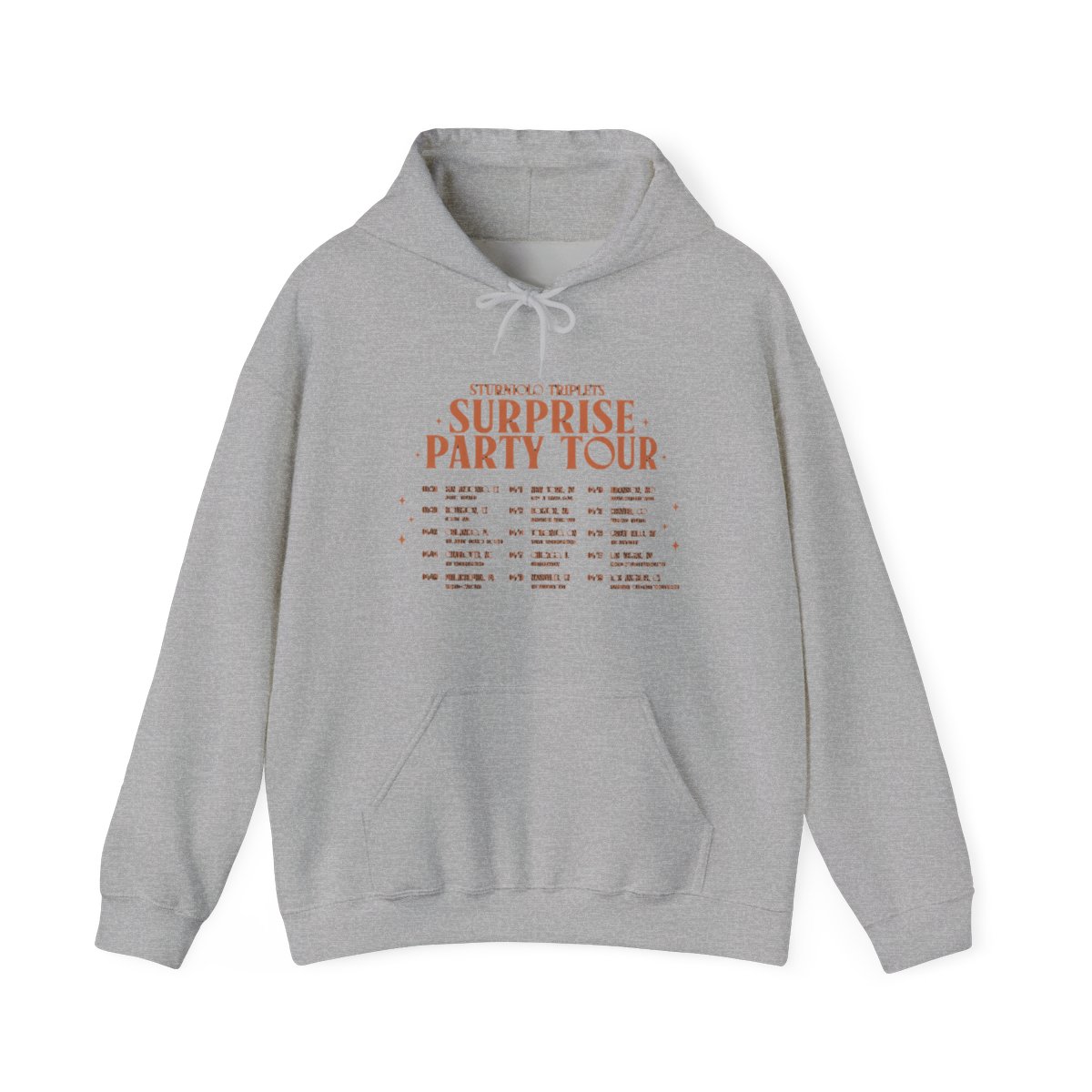 Sturniolo Surprise Party Tour Dates Hoodie - Black Triplets - Official hoodies merchandise