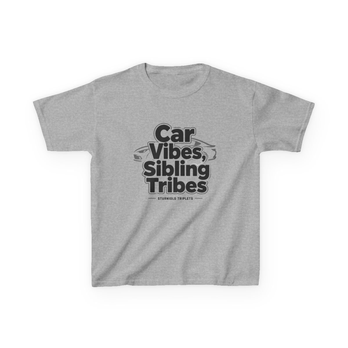 Sturniolo Triplets "Car Vibes, Sibling Tribes" Unisex Kids Tee - alternate angle 2, merchandise