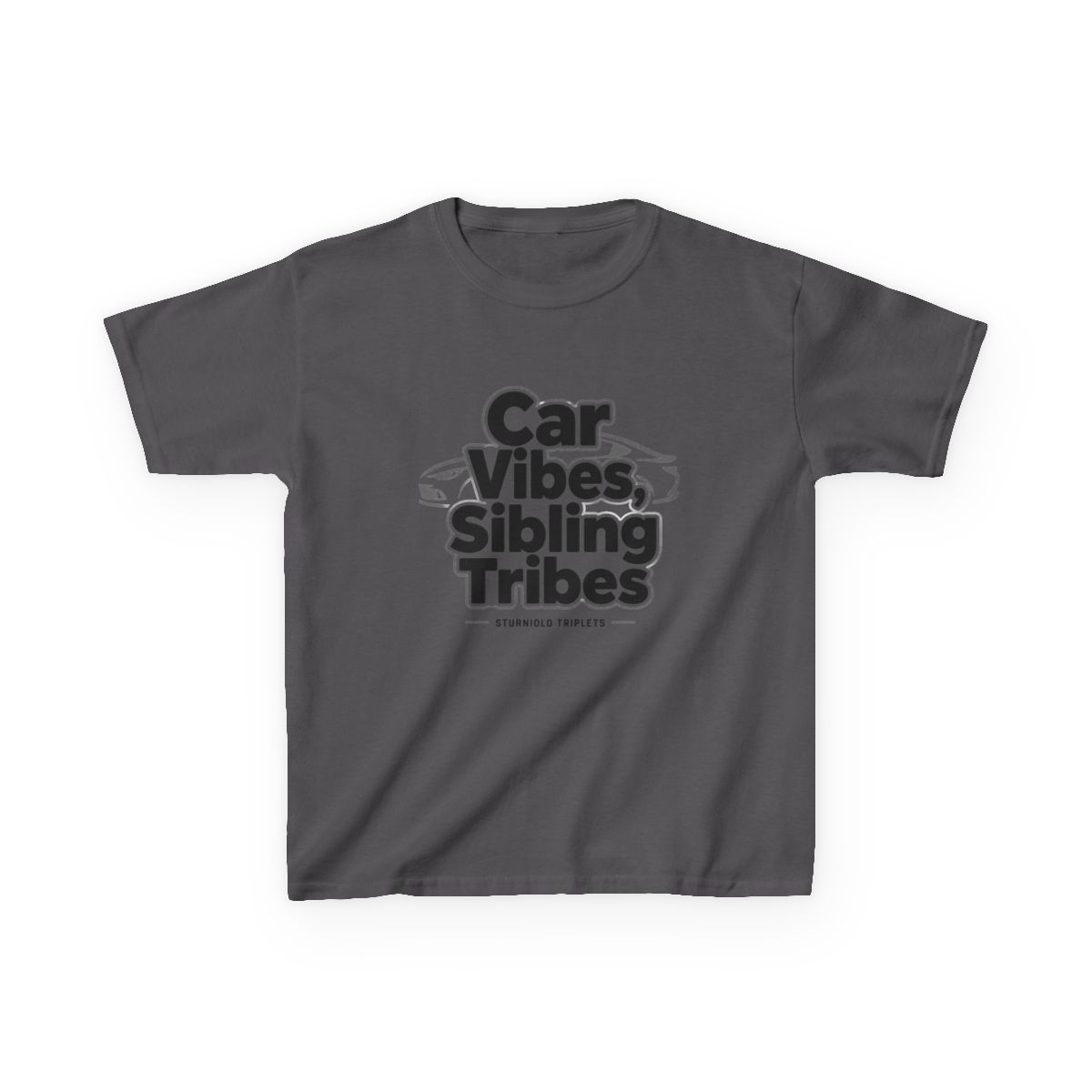 Sturniolo Triplets "Car Vibes, Sibling Tribes" Unisex Kids Tee - alternate angle 3, merchandise